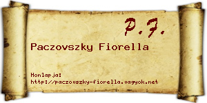 Paczovszky Fiorella névjegykártya